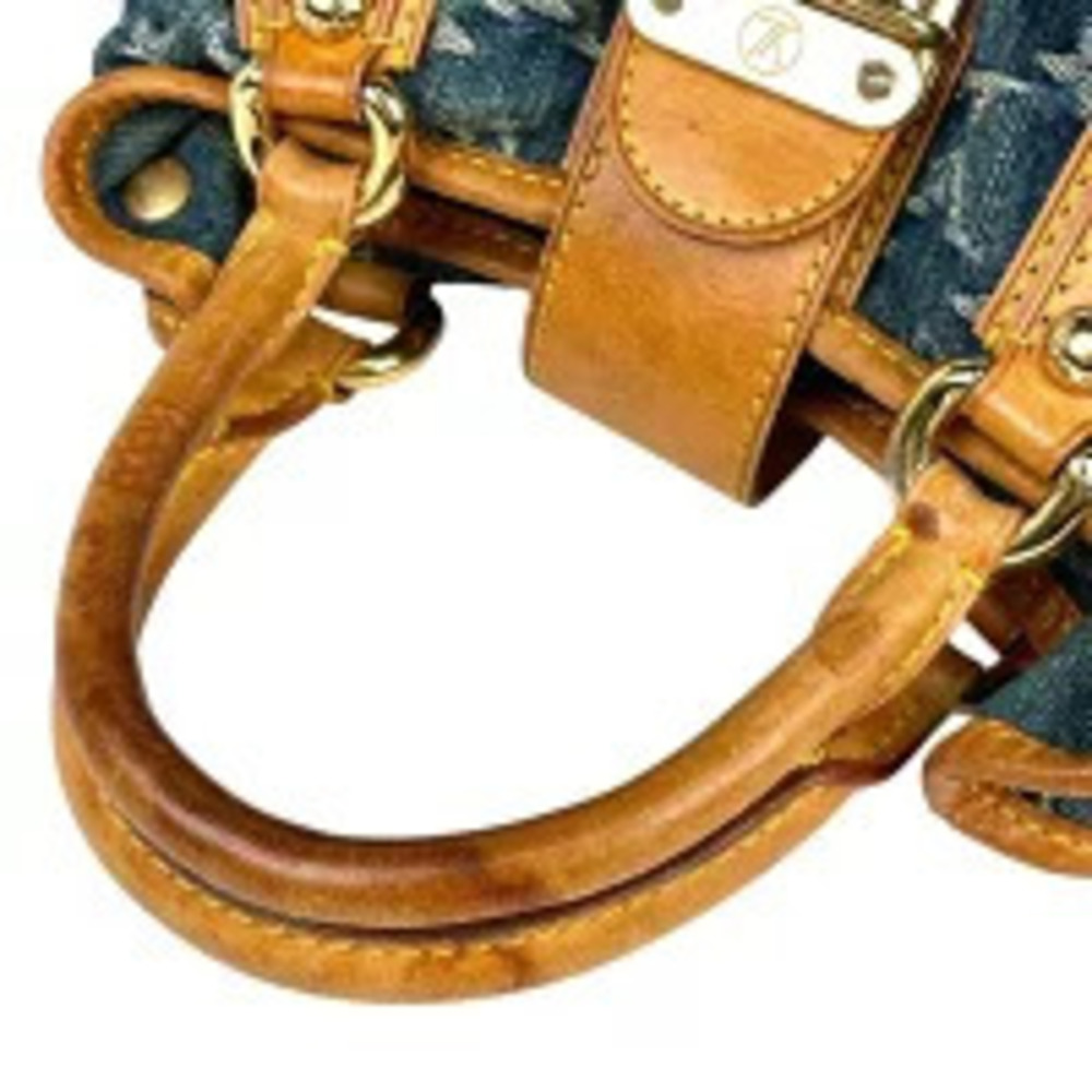 Louis Vuitton Pleaty Handbag Monogram Denim Blue - Picture 7 of 7